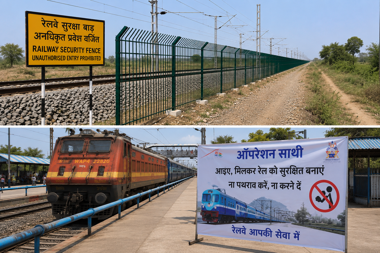 रेलवे ट्रैक के 19,700 किलोमीटर हिस्से में सुरक्षा बाड़, पत्थरबाजी रोकने रेलवे ने कसी कमर